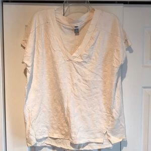 Cream colored embroidered t-shirt
